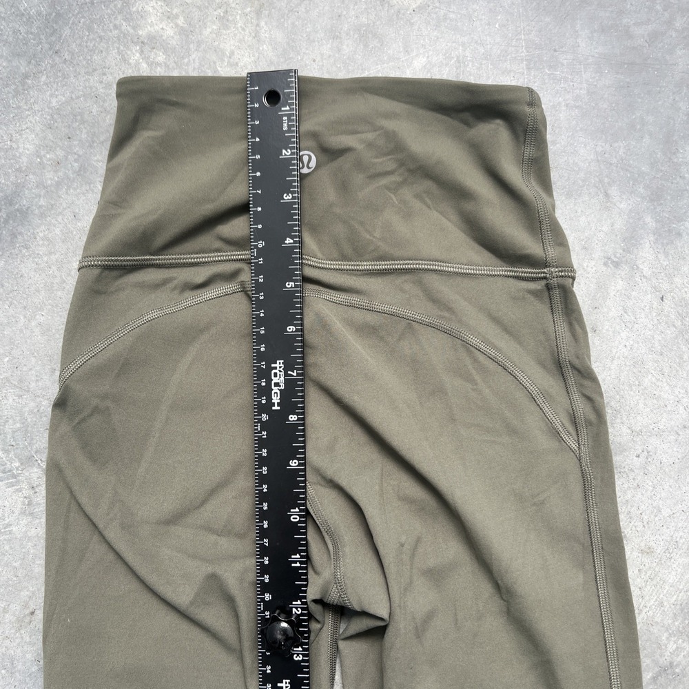 Lululemon Groove Super-High-Rise Flared Pant Nulu Olive Green Size 2 32 Inseam - Picture 5 of 5